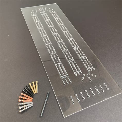 free cribbage board template holes.